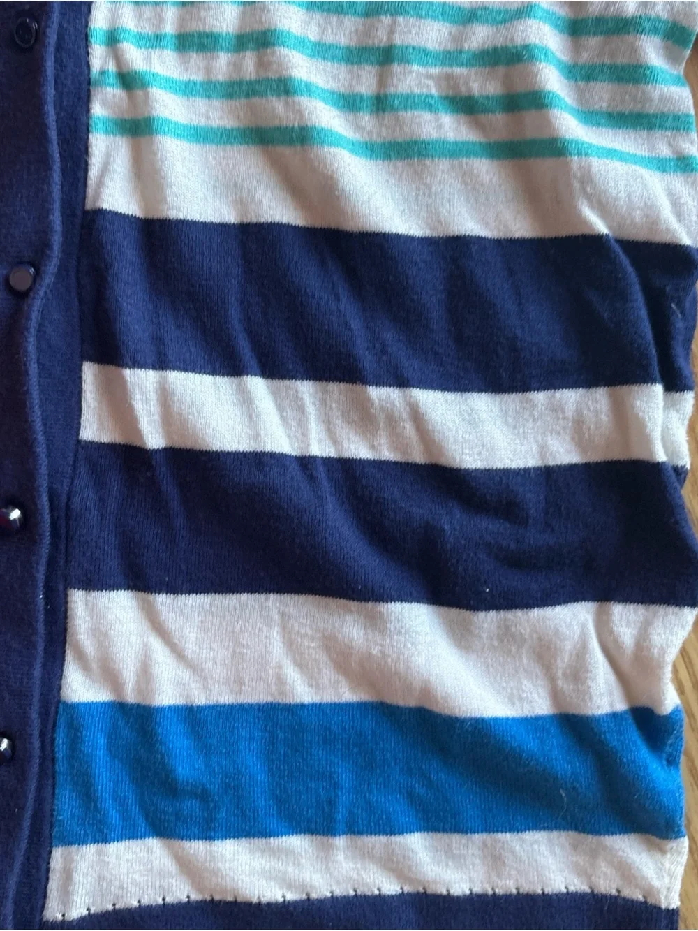 kate spade Colorblock Striped Kids Cardigan in Red, Navy, White & Teal